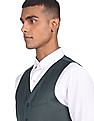 AD by Arvind Tailored Regular Fit Patterned Three Piece Suit