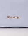 Tommy Hilfiger Solid Blue Pu Bucket Bag