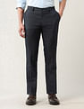 Arrow Newyork Mid Rise Autoflex Textured Trousers