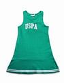 U.S. Polo Assn. Kids Girls Brand Printed A Line Dress