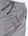Flying Machine Drawstring Waist Solid Trousers