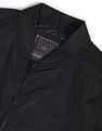 Flying Machine Stand Collar Solid Casual Jacket