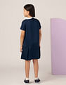 U.S. Polo Assn. Kids Girls Peter Pan Collar A-Line Dress