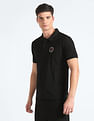Flying Machine Logo Applique Pique Polo Shirt