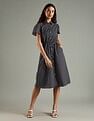 Tommy Hilfiger Cotton Spread Collar Shirt Dress