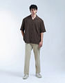 Flying Machine Solid Oversized Fit Digitopia Shirt