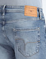 Flying Machine Mid Rise Slash Slim Tapered Jeans