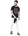 AD by Arvind Crew Neck Graphic Print T-Shirt