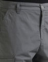 Flying Machine Mid Rise Solid Cargo Pants