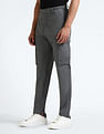 Flying Machine Mid Rise Solid Cargo Pants