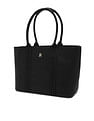 Tommy Hilfiger Solid Black PU Totes