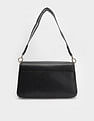 Tommy Hilfiger Solid Black PU Sling Bag