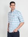 Arrow Sports Cutaway Collar Plaid Check Shirt