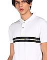 Flying Machine Ribbed Collar Brand Tape Polo Shirt