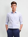 Arrow Slim Fit Dobby All-Over Pattern Shirt
