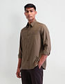 Arrow Sport Horizontal Striped Slim Fit Shirt