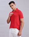 Tommy Hilfiger Mens Red Solid Polo Shirt