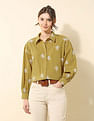 U.S. Polo Assn. Women Floral Embroidered Dobby Shirt