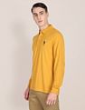 U.S. Polo Assn. Heathered Long Sleeve Polo Shirt