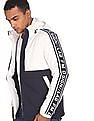 Flying Machine Long Brand Tape Sleeve Hood Jacket