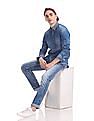 Flying Machine Regular Fit Stone Wash Denim Shirt