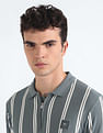 Flying Machine Vertical Stripe Pure Cotton Polo Shirt