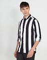 Flying Machine Vertical Stripe Cotton Shirt