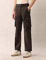 U.S. Polo Assn. Denim Co. Solid Straight Fit Twill Cargos