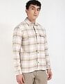 Calvin Klein Jeans Checks Boxy-Fit Twill Woven Shirt