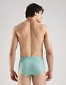Calvin Klein Underwear Blue Solid Mid Rise Brief