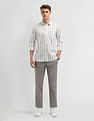 Arrow Sport Vertical Striped Cotton Shirt