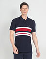Arrow Sports Compact Cotton Horizontal Stripe Polo Shirt