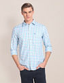 U.S. Polo Assn. Spread Collar Checked Casual Shirt