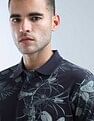 Flying Machine Floral Printed Color Of Home Polo Shirt