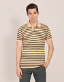 U.S. Polo Assn. Ribbed Collar Striped Polo Shirt