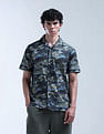 Flying Machine Tropical Printed Pure Cotton Cuban Shirt