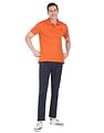 AD by Arvind Modern Jersey Slub Polo Shirt