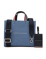 Tommy Hilfiger Logo Blue Polyester Handbags