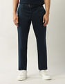 Arrow Sport Regular Fit Solid Mid Rise Trousers