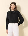U.S. Polo Assn. Women Embroidered Yoke Top