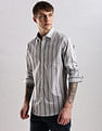 Calvin Klein Jeans Vertical Stripes Slim Fit Plain Woven Shirt
