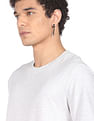 Flying Machine Ribbed Neck Heathered T-Shirt
