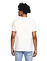 Aeropostale Men White Cotton Appliqued Logo T-Shirt