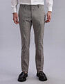 Tommy Hilfiger Regular-Fit Self-Design Mid Rise Trousers