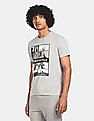 Aeropostale Men Light Grey Graphic Print Heathered T-Shirt