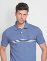 Arrow Sports Engineered Stripe Cotton Polo Shirt
