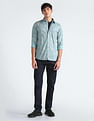 Flying Machine Abstract Print Cotton Shirt