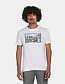 Aeropostale Men Off White Graphic Print Cotton T-Shirt