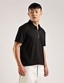 Calvin Klein Jeans Solid Regular-Fit Cotton Polo T-Shirt