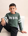 U.S. Polo Assn. Kids Boys Brand Printed Regular Fit Sweatshirt